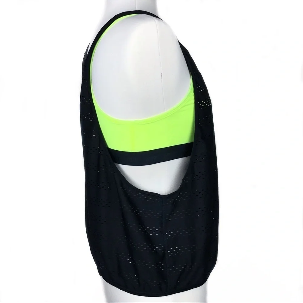 NIKE Racerback Built In Bra Mesh Tank Top S